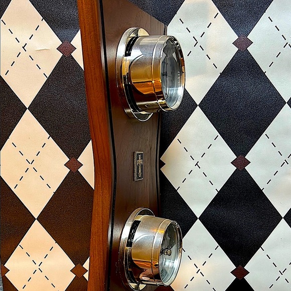 Vintage Barometer & Thermometer Wooden Plaque – Functional Elegance - Picture 3 of 12